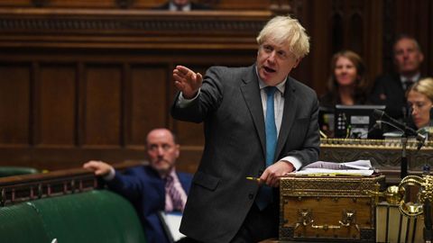 Boris Johnson, esta semana en la C�mara de los Comunes