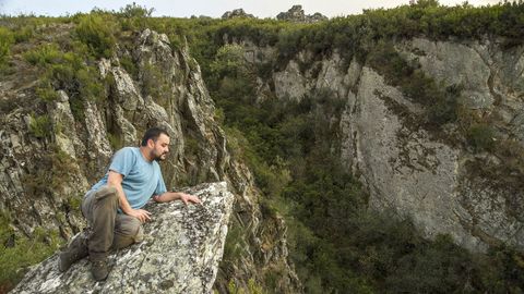La mina de O Covall�n consiste en un enorme socav�n abierto en la monta�a