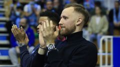 Dzanan Musa, del Breog�n, en uno de los partidos en los que estuvo de baja.