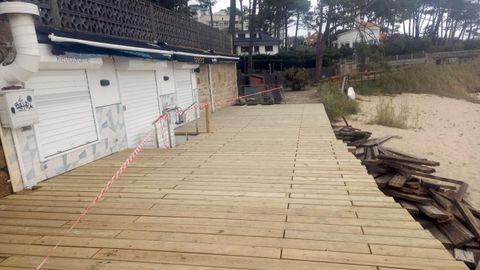 Paseo de Pedras Negras, donde se aprecia uno de los cambios ms evidentes