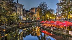 Las terrazas junto al canal en Utrecht