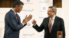 El presidente Pedro S�nchez y el jefe del Gobierno italiano, Mario Draghi, este viernes en Barcelona