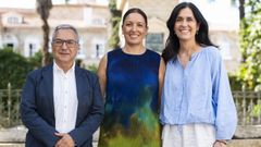 El presidente del PP de Ourense Luis Menor, la candidata Ana M�ndez, y la secretaria xeral del PPdeG, Paula Prado