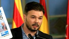 Gabriel Rufi�n, portavoz de ERC en el Congreso, en un desayuno informativo