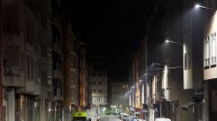 Iluminaci�n en una calle de Carballo