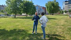 El portavoz municipal del PSOE de Pontevedra, Iv�n Puentes, en Valdecorvos