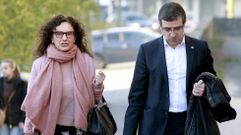 Carolina Criado y F�lix Rubial, a su llegada al juzgado de Santiago