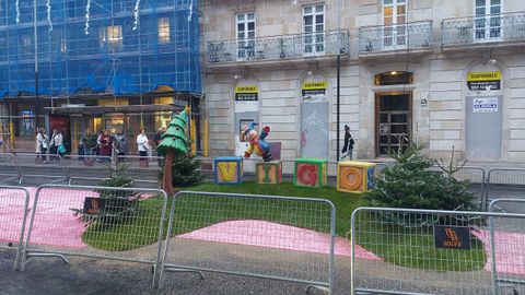 Preparaci�n de una zona de adornos en Policarpo Sanz
