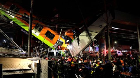 Derrumbe con v�ctimas en el metro de Ciudad de M�xico