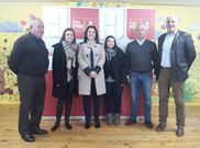 Outarelo, tercera por la izquierda, fue presentada ayer.