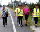 Un grupo de Coristanco cumple su promesa de ir caminando a Os Milagros. 