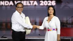 Roberto S�nchez y Keiko Fujimori en una imagen de archivo.