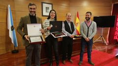 Acto de entrega de los premios celebrado esta maana en el Concello de Cambados