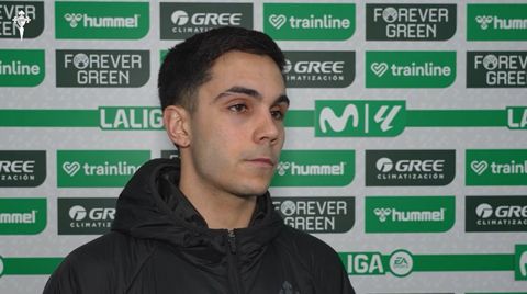 Hugo Sotelo, tras el Betis-Celta de este domingo en La Cartuja.