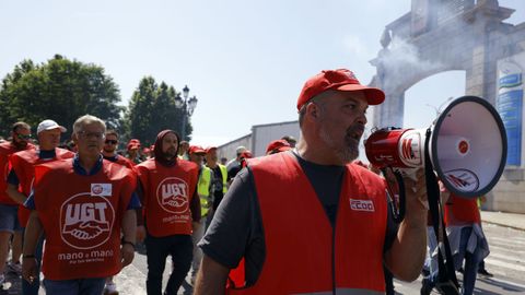 salida de la protesta desde Navantia