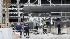 El lugar donde se produjo el primer atentado en el aeropuerto de Zaventemen Bruselas