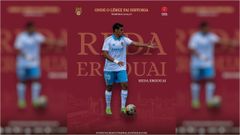 Imagen difundida por el Pontevedra CF para anunciar el fichaje de Reda Ergouai