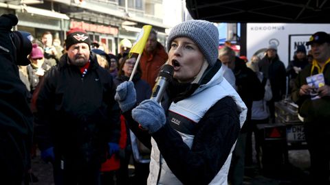 La l�der de Verdaderos Finlandeses, Riikka Purra.