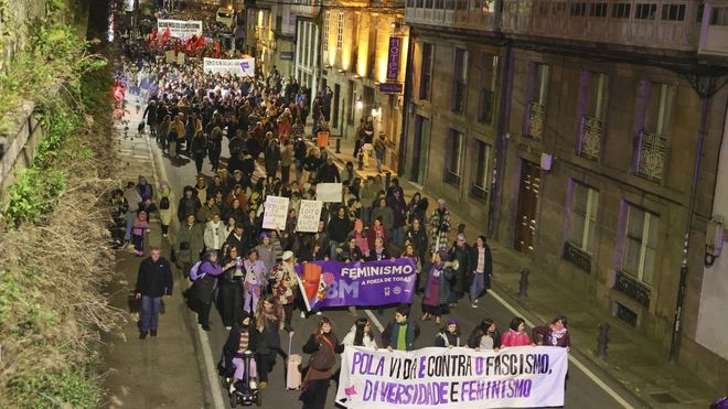 As&iacute; fue la manifestaci&oacute;n del 8M en Santiago