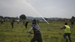 Jornada de enfrentamientos en Idomeni