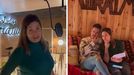 Leire Martnez, durante la grabacin en el estudio Moraima del ferrolano Andrs Surez y acompaada por su marido ferrolano Miguel Sueiras