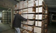 Imagen de un almac�n con las catas realizadas en el yacimiento de oro caban�s. 