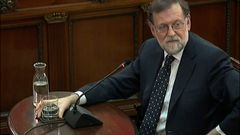 El expresidente Mariano Rajoy, durante su declaraci�n como testigo en el juicio por el desaf�o independentista 