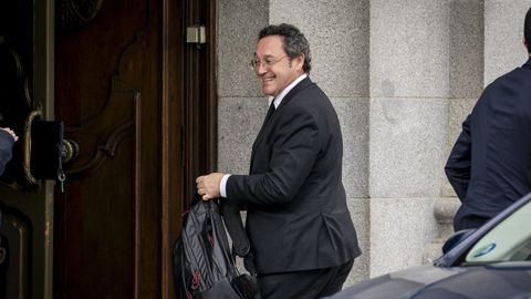 El fiscal general del Estado, �lvaro Garc�a Ortiz, a su llegada la segunda jornada del juicio en el Tribunal Supremo.