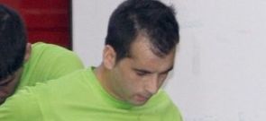 El portero burelense en un entrenamiento del Xove. 