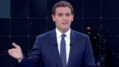 Albert Rivera, en uno de los bloques del debate
