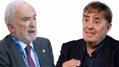 El director de la RAE, Santiago Muoz Machado (izquierda), y su homglogo del instituto Cervantes, Luis Garca Montero (derecha)