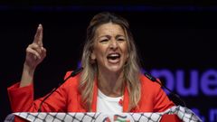 Yolanda D�az, en la clausura del Congreso de CC.OO.