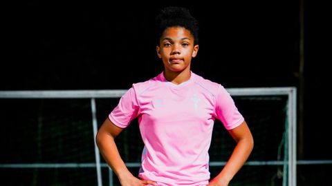 Olivia Casañas, futbolista del equipo infantil de As Celtas, fue convocada con Galicia sub-14 para el Estatal.
