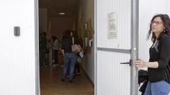 Asamblea de trabajadores de Adolfo Dom�nguez hoy en San Cibrao