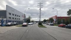 R�a da Industria, en O Ceao, vac�a a media ma�ana de este lunes