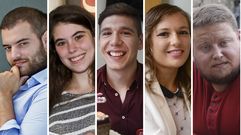 De izquierda a derecha: Iv�n Castro (PSdeG), Pilar Tembr�s (En Marea), Marcos Fern�ndez (BNG), Samantha Ferreiro (Ciudadanos) y Jos� A. Parente (PP)