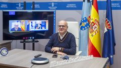 Reuni�n por videoconferencia de Jos� Manuel Baltar y Marisol N�voa
