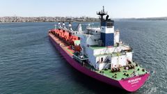 Un carguero transporta grano en el Mar Negro el 15 de julio del 2023