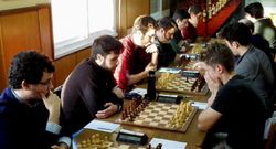 Una jornada de la Divisi�n de Honor en los locales del Xadrez. 