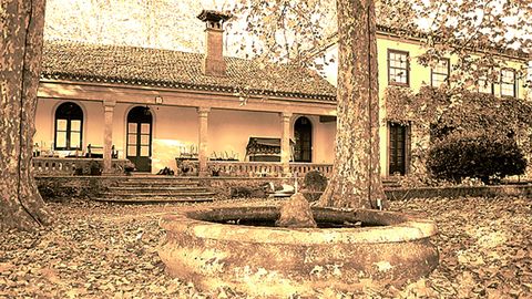 Imagen de la fuente del pazo de Ai�n