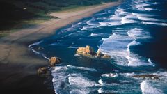 Playa, o play�n, de Bayas, el arenal m�s largo de Asturias