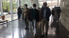 Rueda, durante su visita al edificio judicial