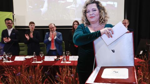 Entrega del Premio Aresa a Traloagro en un acto celebrado en la Facultade de Veterinaria de Lugo