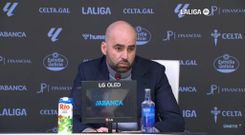 Claudi Gir�ldez, en la rueda de prensa posterior al Celta-Rayo.