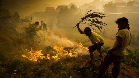 Una de las fotografías de la exposición de la Praza Maior