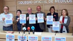 Miembros de la coordinadora de atenci�n primaria cuando convocaron la huelga