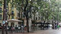Terrazas de la Rambla del Raval en Barcelona