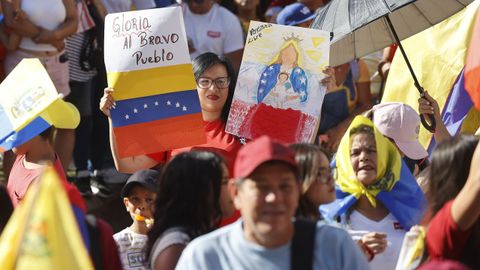 Manifestacin de de apoyo a Machado en Santiago de Chile 