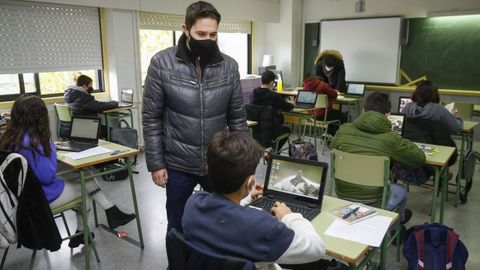 Imagen de archivo de un profesor en el IES do Sar, en Santiago