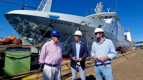 El conselleiro del Mar, Alfonso Villares, visita los trabajos de construccin del nuevo buque Hadassa que estn fabricando en Armn